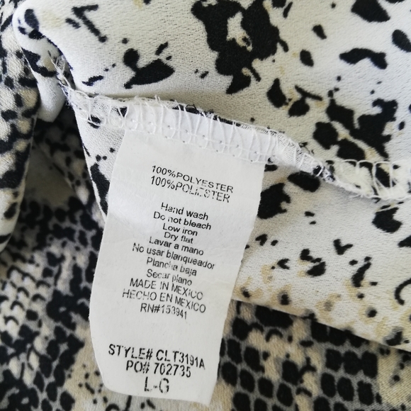 Timing Snake Skin Pattern Sz L Tank Top - Picture 6 of 6